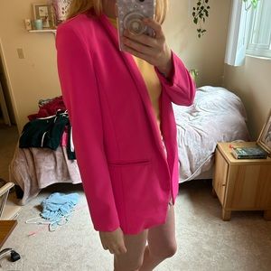 Bagatelle hot pink blazer Size L petite!